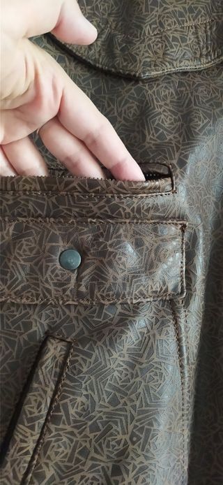 Vintage Retro Bomber Jacket Oversize Marrón
