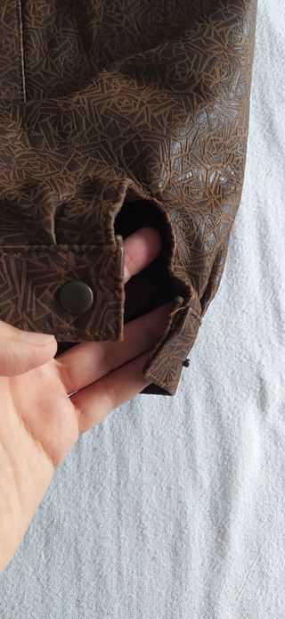 Vintage Retro Bomber Jacket Oversize Marrón