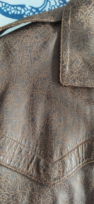 Vintage Retro Bomber Jacket Oversize Marrón