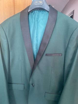 Americana chaqueta  verde raso caballero