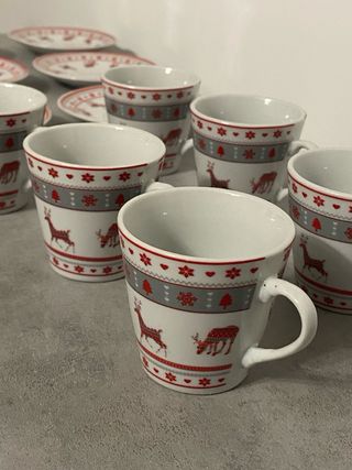 Tazzine Natalizie set da 6 complete di piattino