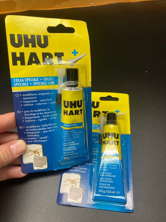 2 tubos HU cola especial para modelismo