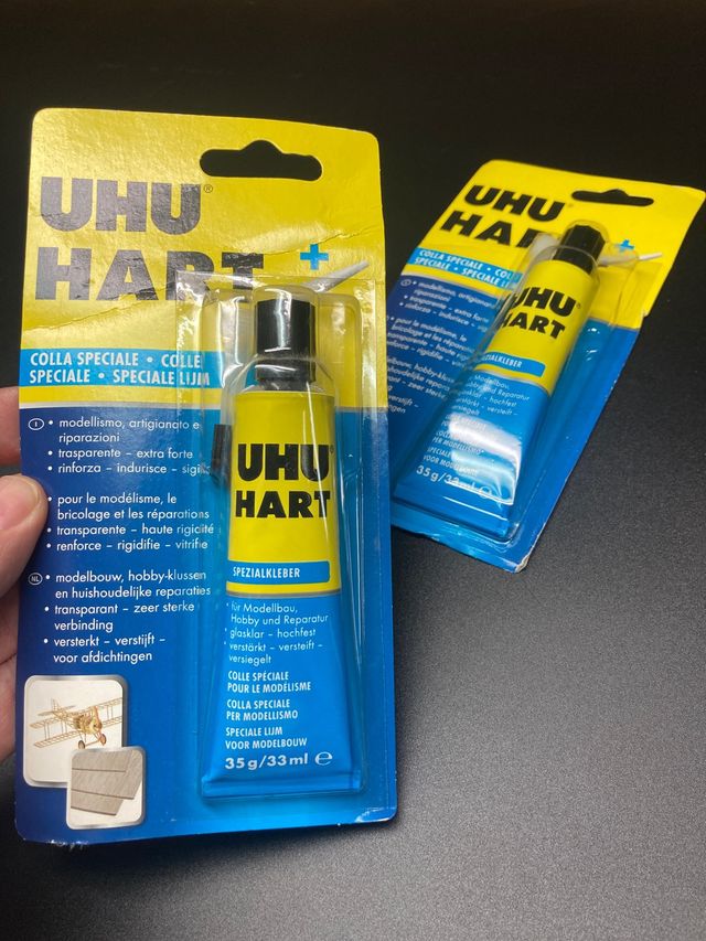 2 tubos HU cola especial para modelismo
