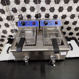 🔔​ GI ▌Freidora Eléc Doble 6+6 Lts ▌Grifo