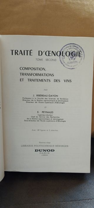 Tratado de Enología (frances) 2 tomos