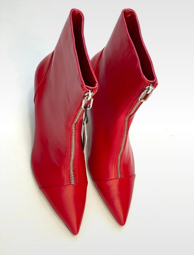 Botines rojo tacón Zara 👠