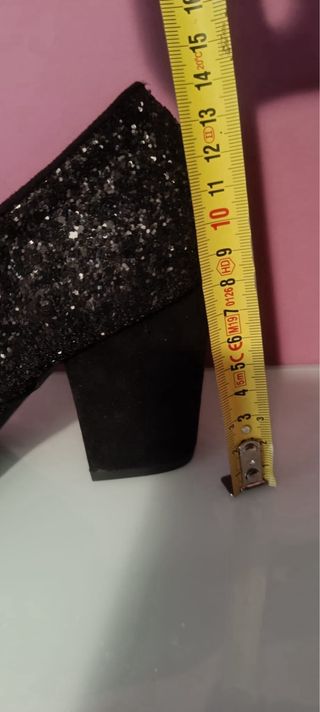 Zapato con cordones tipo botin negro 38