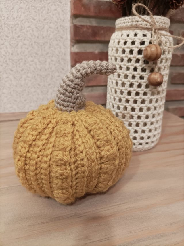 Calabaza decorativa crochet