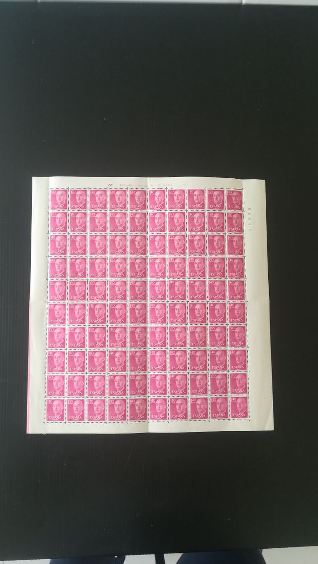 Pliego de Sellos de 1,40 pesetas. Franco 1.955