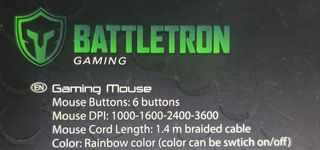 Mouse gaming 3600 DPI RGB