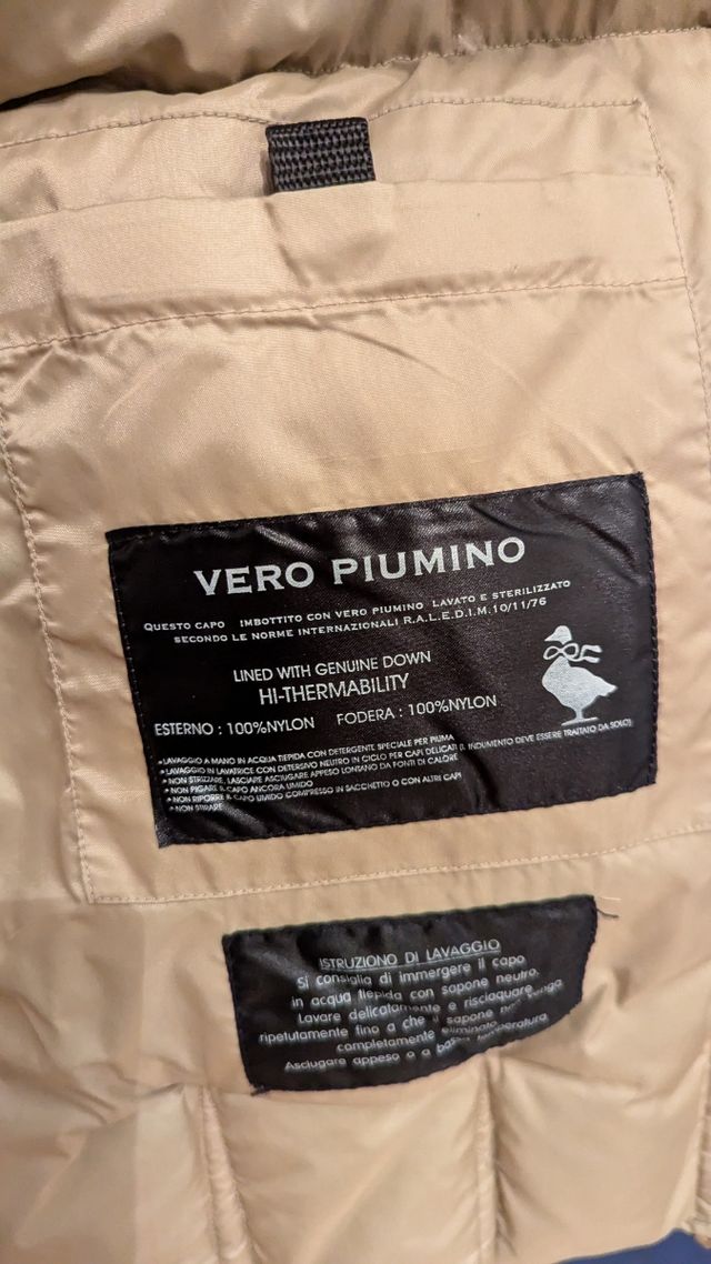 Piumino donna vera piuma