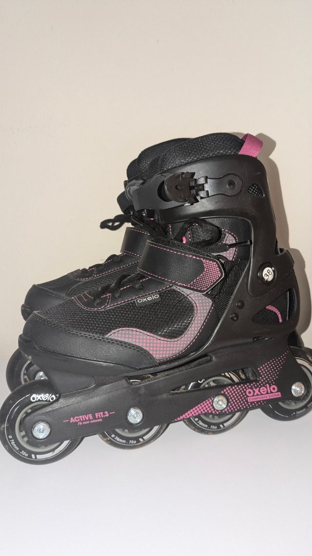 Patines en linea, bolsa, casco y protecc