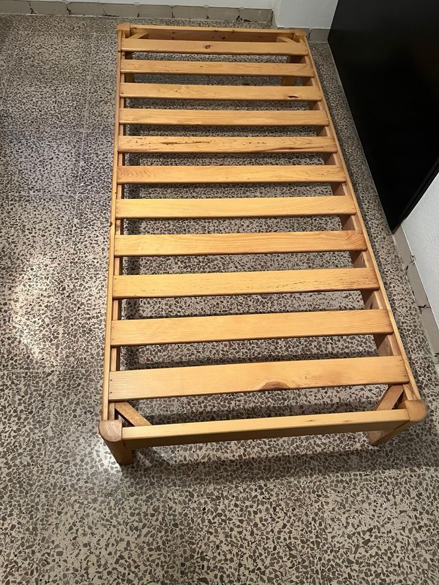 Somier madera cama individual
