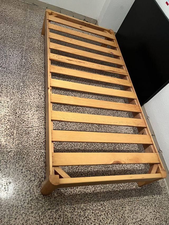 Somier madera cama individual