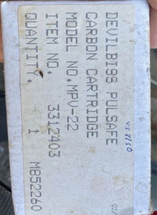 Devilbiss pulsafe filtro carbon