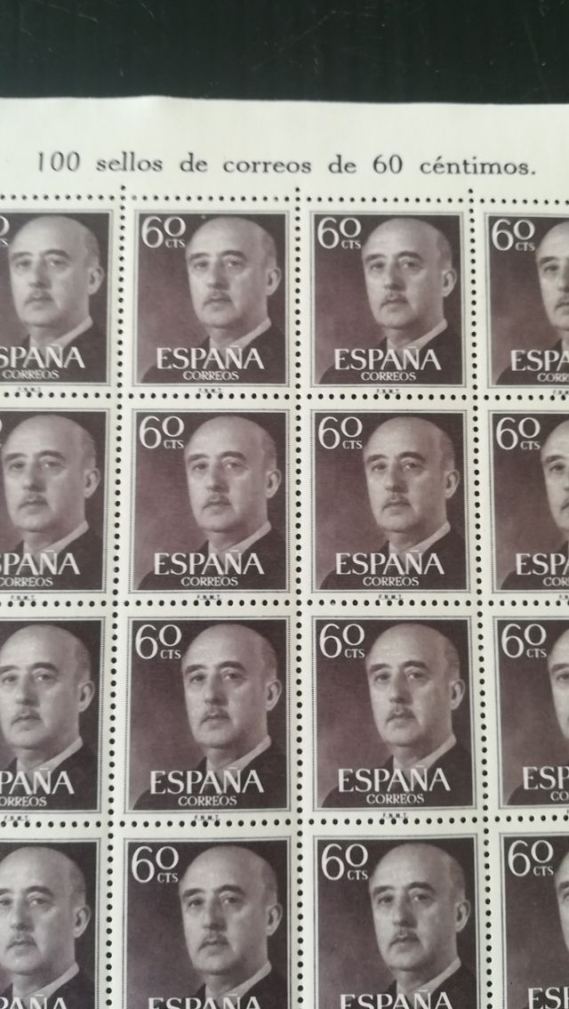 Pliego de Sellos de 60 CTM Franco 1.955