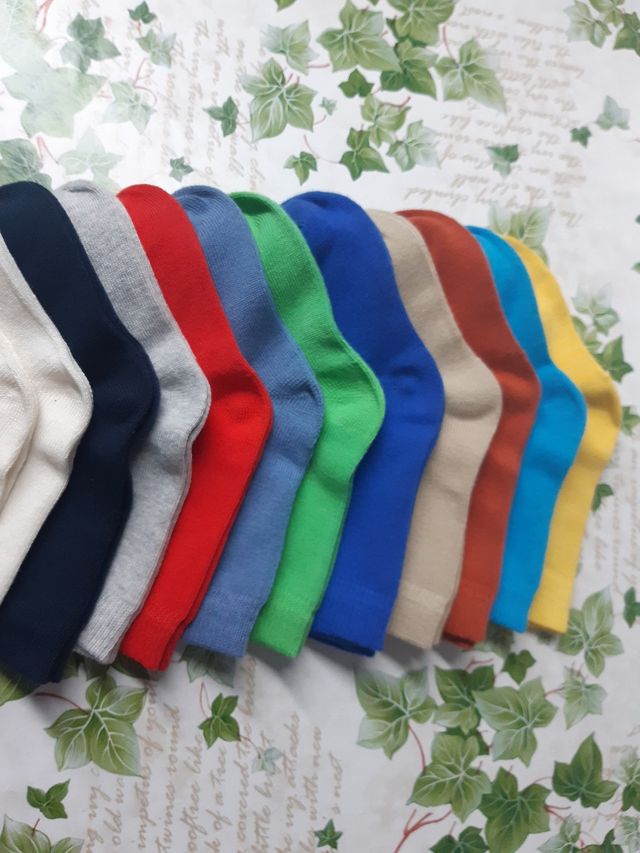 12 pares de meias de criança em algodão