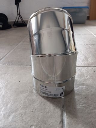 Codo inox 45° 150mm
