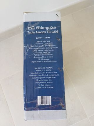 PLANCHA DE ASADO ORBEGOZO TB 2206