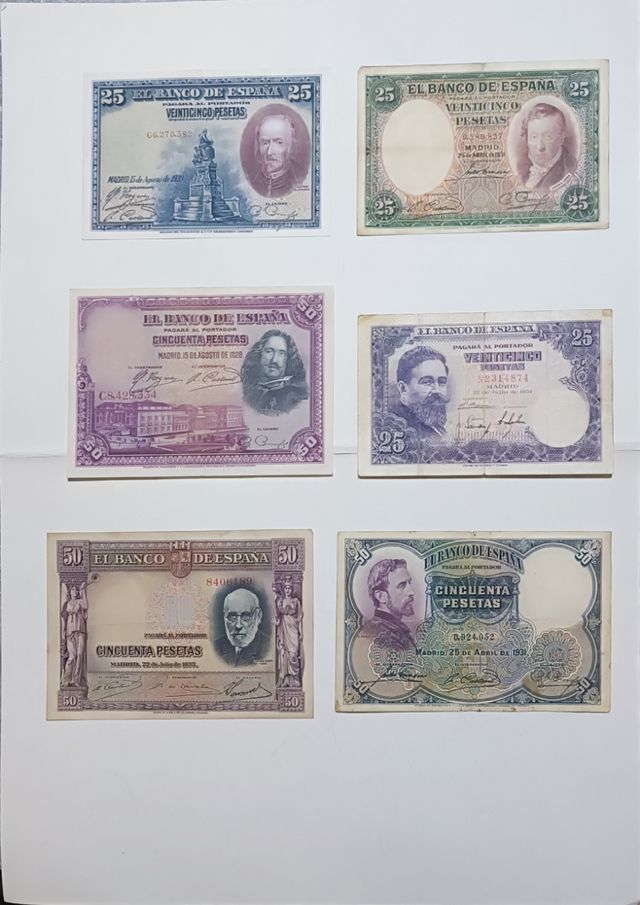 Billetes antiguos lote coleccionista.