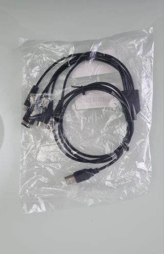 Cable cargador USB multiconsola.