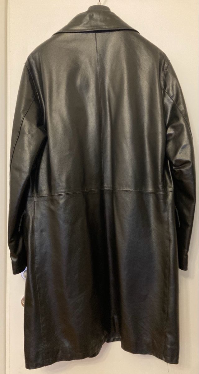 Cappotto Matrix di pelle nero