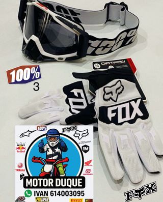Pack guantes mtb y gafa 100% bici descenso enduro