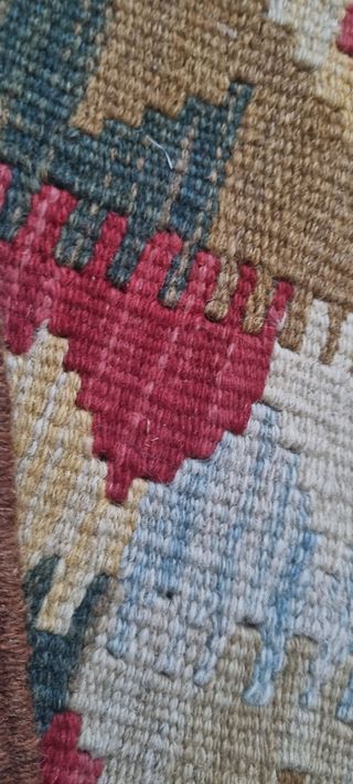 Kilim Pakistán hecho a mano .