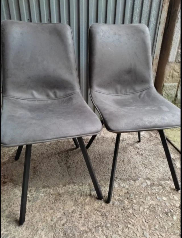 Conjunto 4 sillas gris