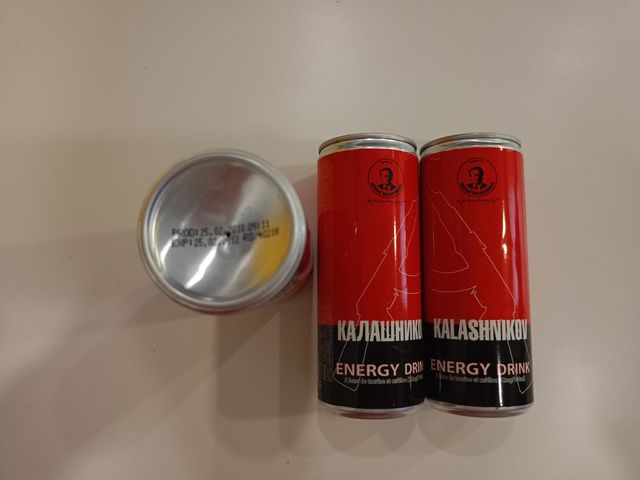 LATAS (3) BEDIDA ENERGETICA KALASHNIKOV VACIAS