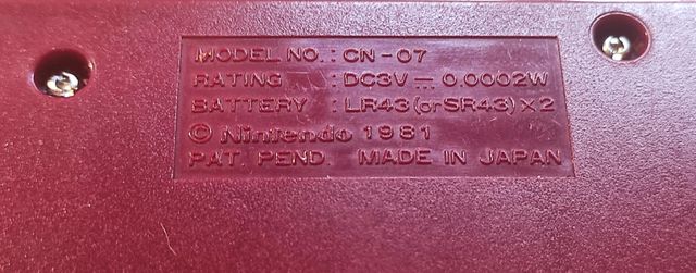 NITENDO GAME WATCH GOLD