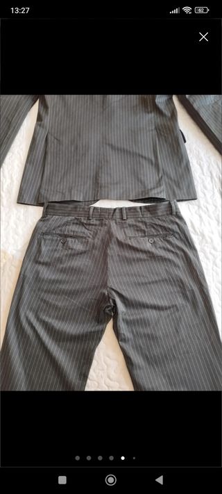Traje negro hombre zara raya diplomatica t.M