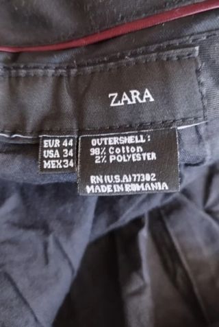 Traje negro hombre zara raya diplomatica t.M
