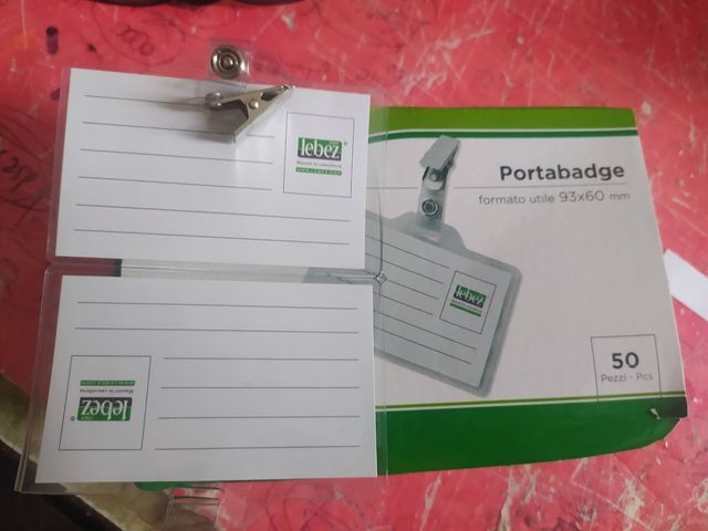 PORTABADGE 20 PZ FORMATO UTILE 93 X 60