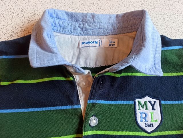 Polo rayas manga larga Mayoral 12m, 80cm