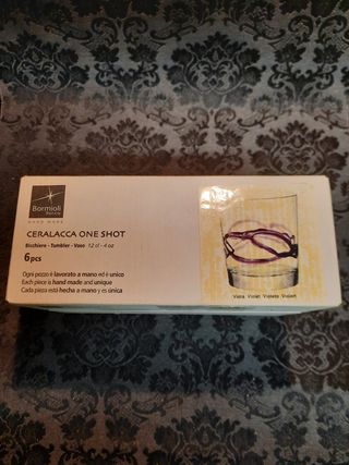 6 bicchierini ceralacca bormioli rocco