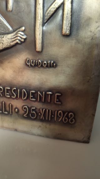 Targa riconoscenza al Presidente