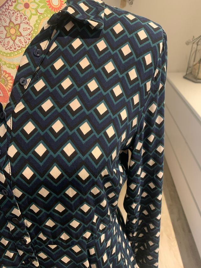 Vestido estampado geometrico