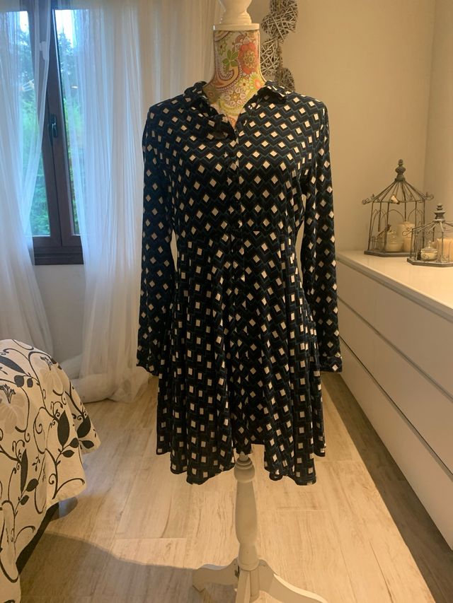 Vestido estampado geometrico