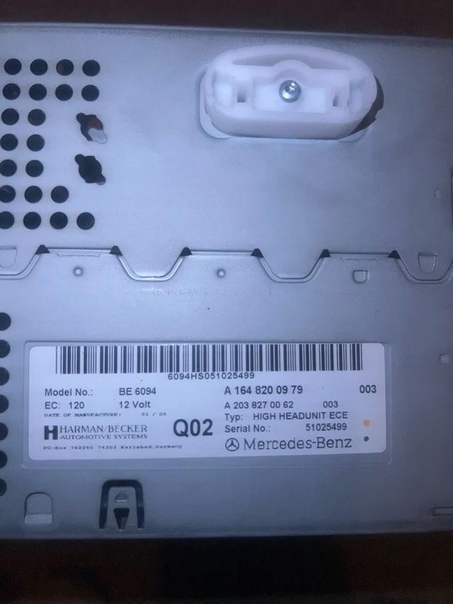 Radio navegador MERCEDES-BENZ CLASE M