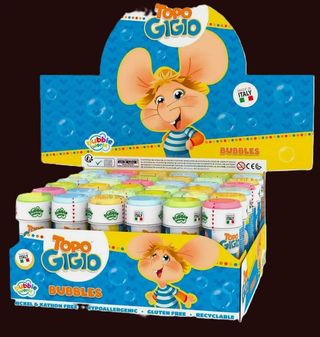 36 pz Bolle Di Sapone Topo Gigio Flacone 60 ml