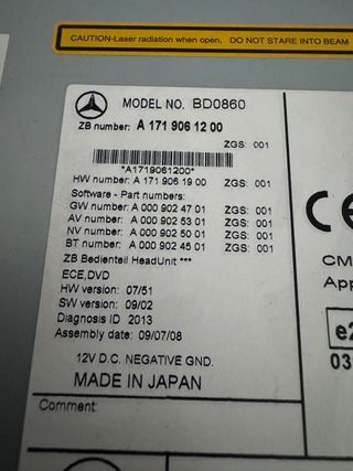 Comand para Mercedes SLK