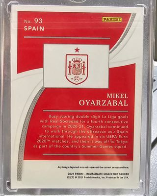OYARZABAL–ESPAÑA–PANINI IMMACULATE 2021 A /80