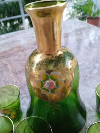 Licorera Murano verde