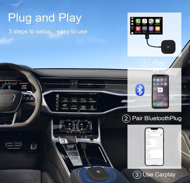 Adaptador inalámbrico CarPlay Leiftsne ¡A ESTRENAR