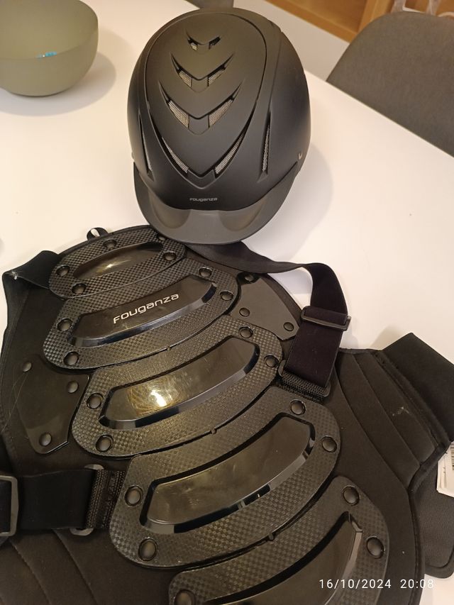 Casco i protege espalda hipica