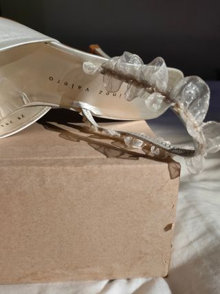 Salon tacón destalonados fiesta beis/nude vestir