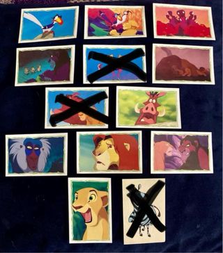 Cromos EL REY LEÓN. Panini 1994.