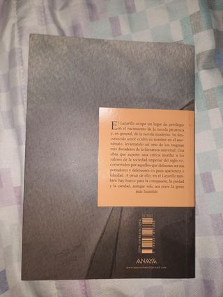 Libro lectura "Lazarillo de Tormes"