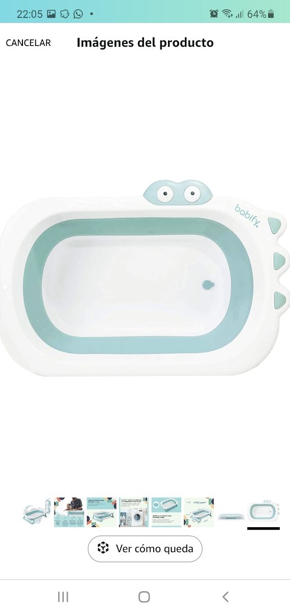 Bañera bebé plegable con cojín Babyfy